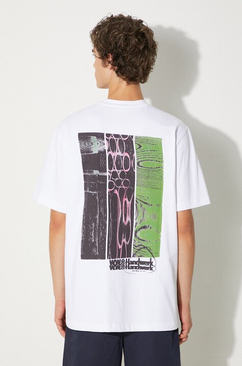 Wood Wood t-shirt bawełniany kolor biały z nadrukiem 12245706.2106-WHITE