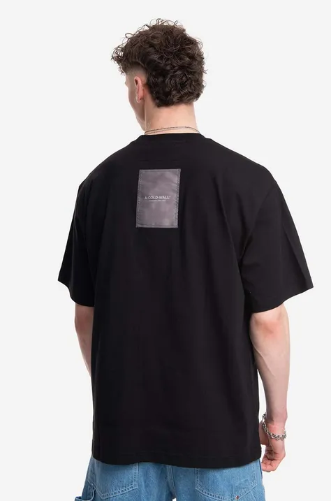 Хлопковая футболка A-COLD-WALL* Utilty цвет чёрный однотонная ACWMTS117-STONE