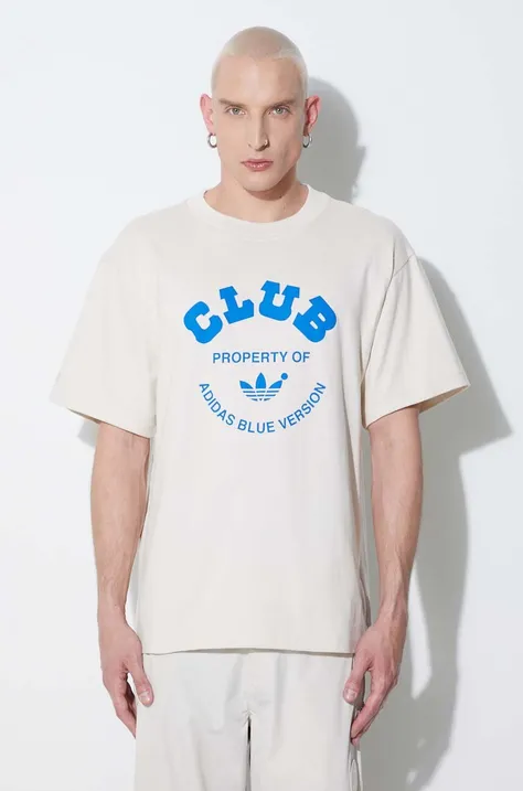Bavlnené tričko adidas Originals Club Tee IA2489 IA2489-cream, béžová farba, s potlačou