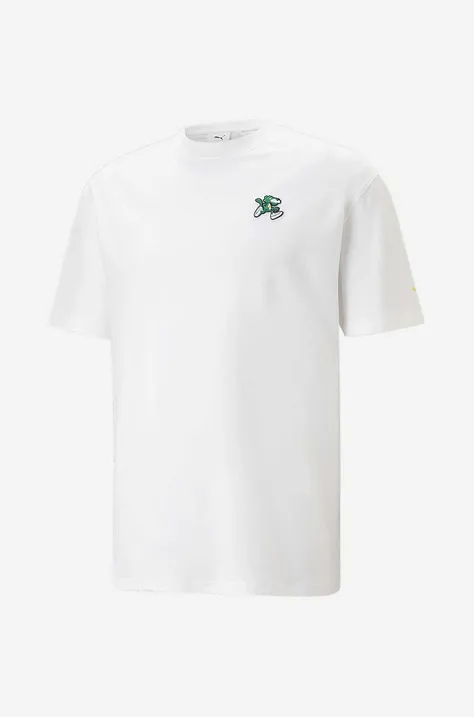 Бавовняна футболка Puma колір білий однотонний 539840.02-white