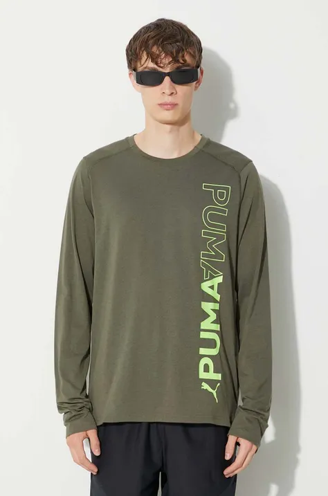 Tričko Puma 520900-01, pánske, zelená farba