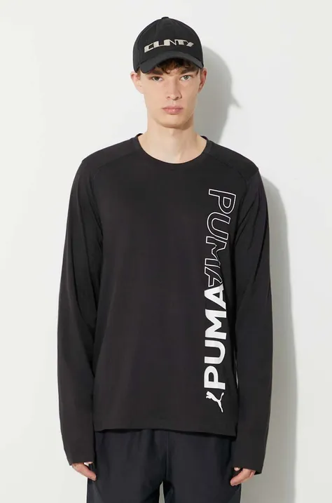 Tričko Puma 520900 520900-01, pánsky, čierna farba, s potlačou