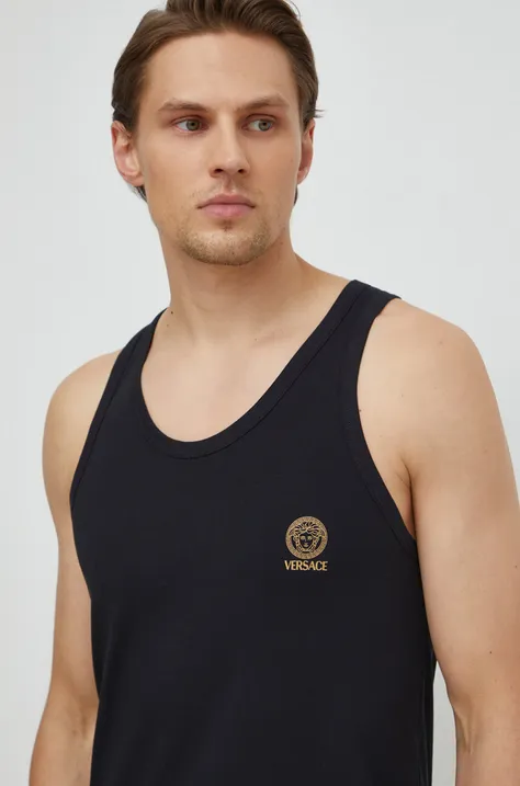 Versace t-shirt męski kolor czarny