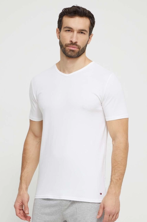 Tommy Hilfiger t-shirt bawełniany 3-pack męski kolor biały gładki