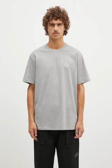 1017 ALYX 9SM t-shirt bawełniany Regular Fit Crewneck Tee męski kolor szary z aplikacją AAMTS0484FA01