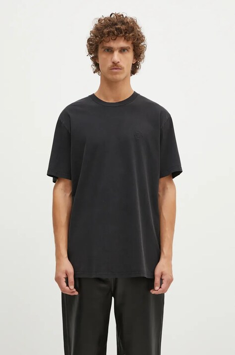 1017 ALYX 9SM t-shirt in cotone Regular Fit Crewneck Tee uomo colore nero con applicazione AAMTS0484FA01