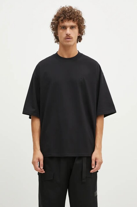 1017 ALYX 9SM t-shirt in cotone Oversized Crewneck Tee uomo colore nero con applicazione AAMTS0486FA01