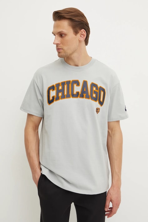 Хлопковая футболка Nike Chicago Bears мужская цвет серый с принтом 01AY-09D-7QV-NP1