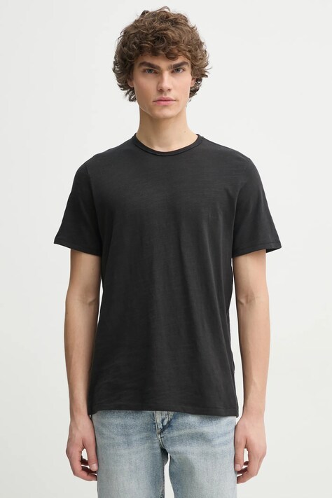 Bavlněné tričko Rag & Bone černá barva, M000T096G
