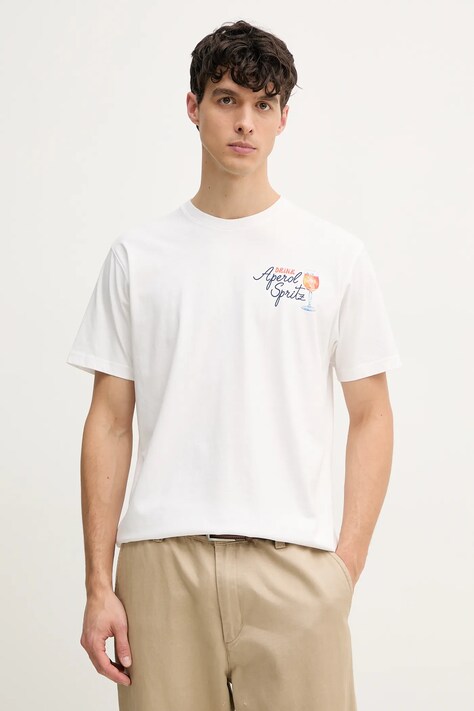 MC2 Saint Barth t-shirt bawełniany męski kolor biały z nadrukiem TSHM001 02420H