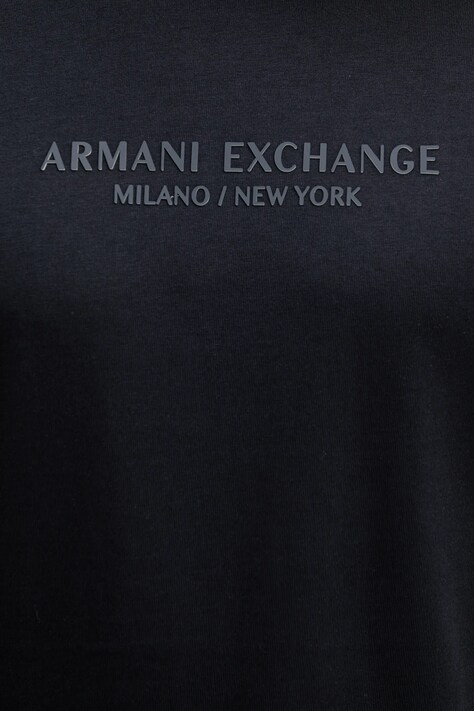 Бавовняна футболка Armani Exchange — AA00-TSM2CD, чорний — фото 4
