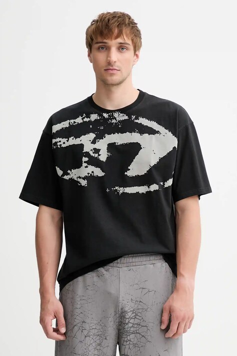 Diesel tricou din bumbac T-BOXT-N14 culoarea negru, modelator, A13049.0DQAU
