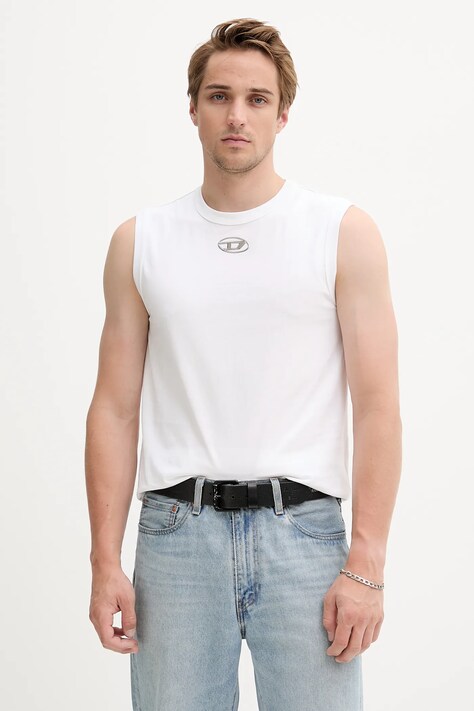 Diesel t-shirt bawełniany T-BISCO kolor biały A15372.0CLBR