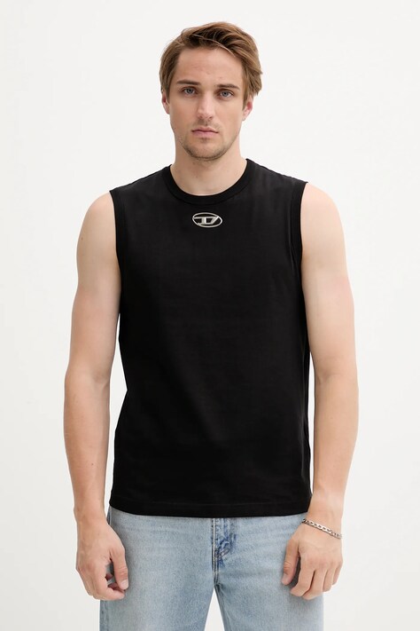 Diesel t-shirt bawełniany T-BISCO kolor czarny A15372.0CLBR