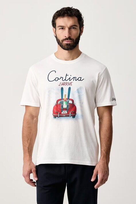 MC2 Saint Barth T-shirt męski bawełniany biały ARN0004