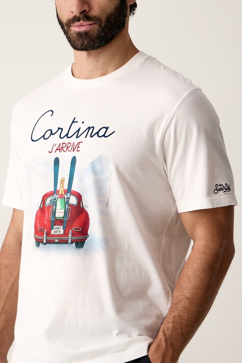 MC2 Saint Barth T-shirt męski bawełniany biały ARN0004