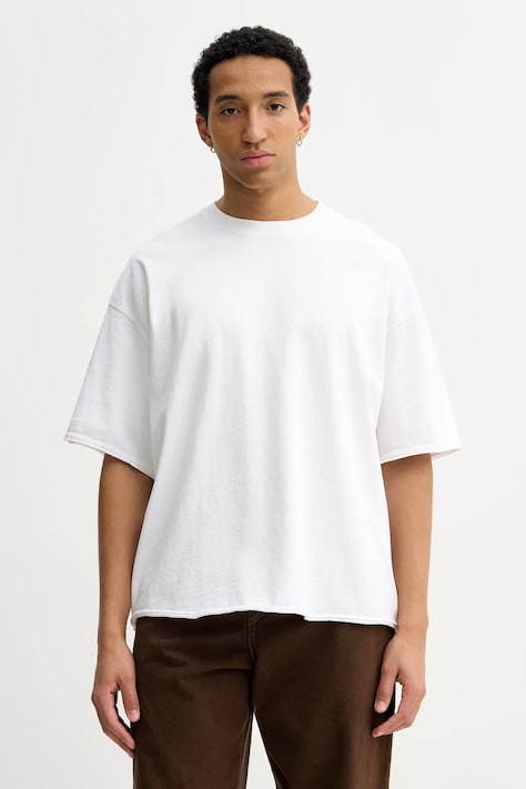 American Vintage t-shirt bawełniany męski kolor biały gładki MAFO02B