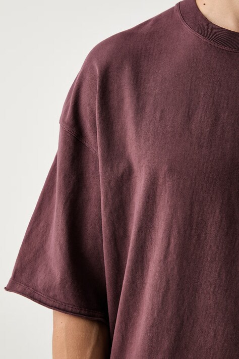 American Vintage футболка чоловіча бавовняна — AA00-TSM2DD, бордо — фото 5