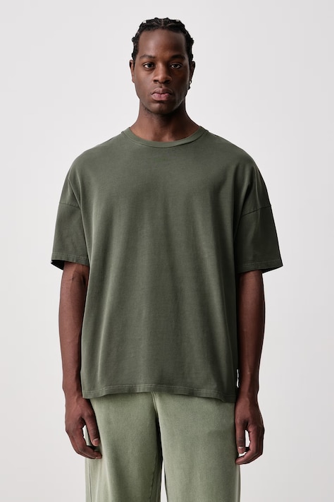 American Vintage T-shirt férfi pamut zöld MFIZ02A