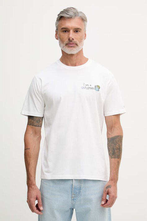 MC2 Saint Barth T-shirt męski bawełniany biały POT0001