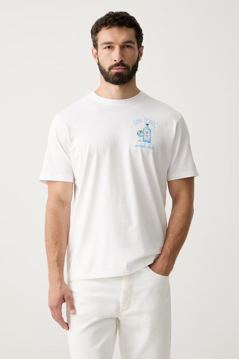 MC2 Saint Barth T-shirt męski bawełniany biały POT0001
