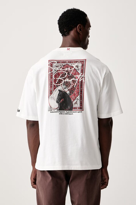 MC2 Saint Barth T-shirt męski bawełniany biały DLR0001
