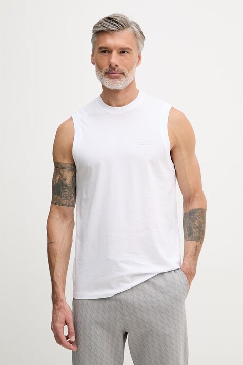 Armani Exchange top pánsky bavlnený biely XM002640