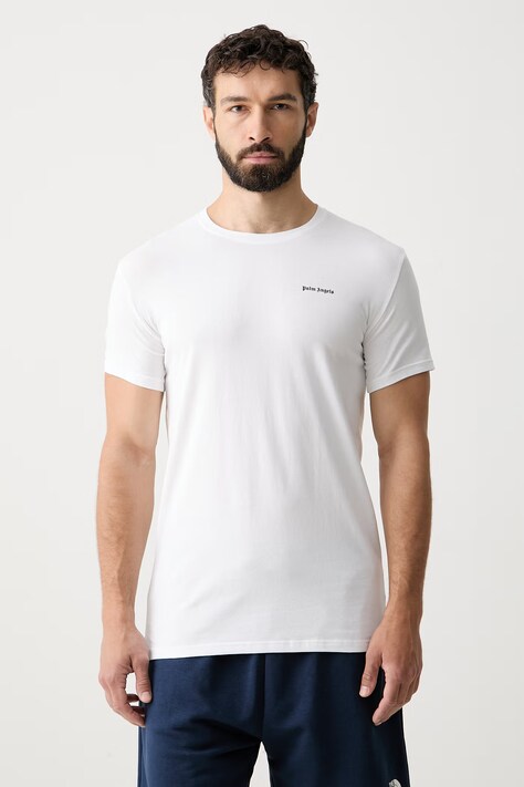 Palm Angels T-shirt męski z bawełną biały PLA1UMBTS01SI