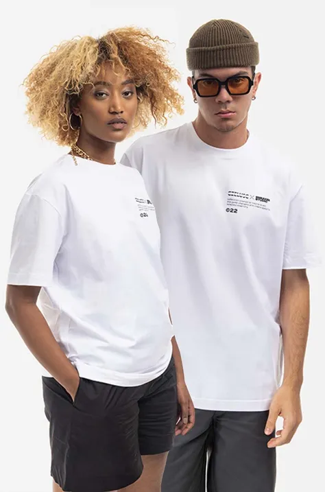 Βαμβακερό μπλουζάκι SneakerStudio x Czeluść χρώμα: άσπρο