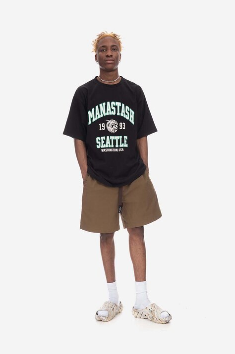 Manastash t-shirt black color