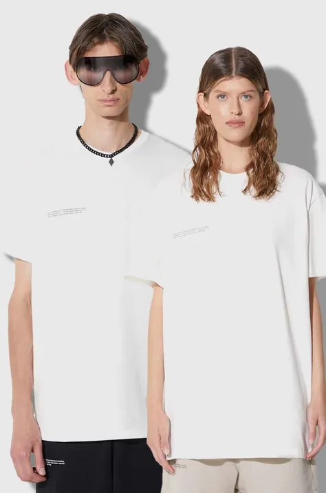 Pangaia t-shirt kolor biały z nadrukiem