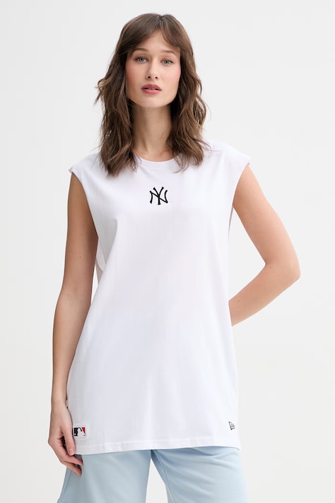 New Era top bawełniany NEW YORK YANKEES biały 60691044