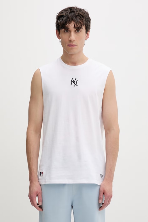 New Era top bawełniany NEW YORK YANKEES biały 60691044