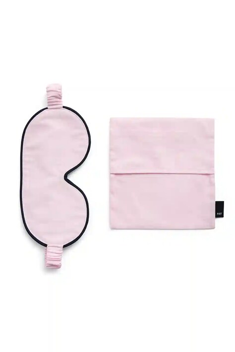 HAY maska na oczy bawełniana Outline Sleep Mask kolor różowy