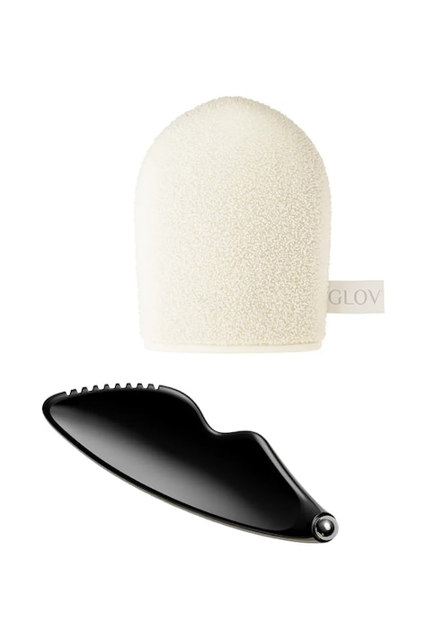 GLOV zestaw: płytka gua sha i rękawiczka do demakijażu Face Architecture Set kolor multicolor