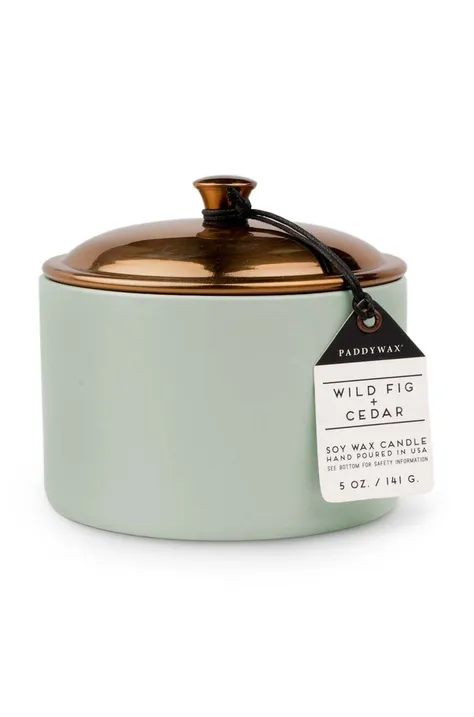 Voňavá sójová sviečka Paddywax Wild Fig and Cedar, 141 g