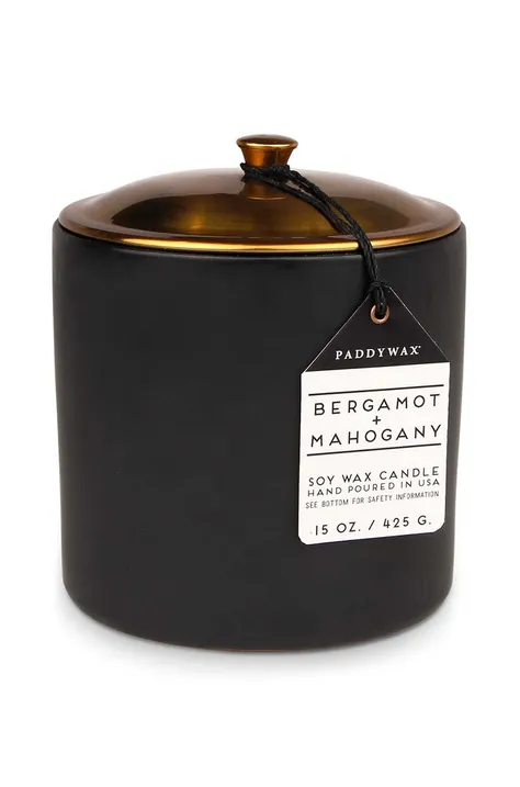 Mirisna svijeća od sojinog voska Paddywax Bergamot & Mahogony 425 g