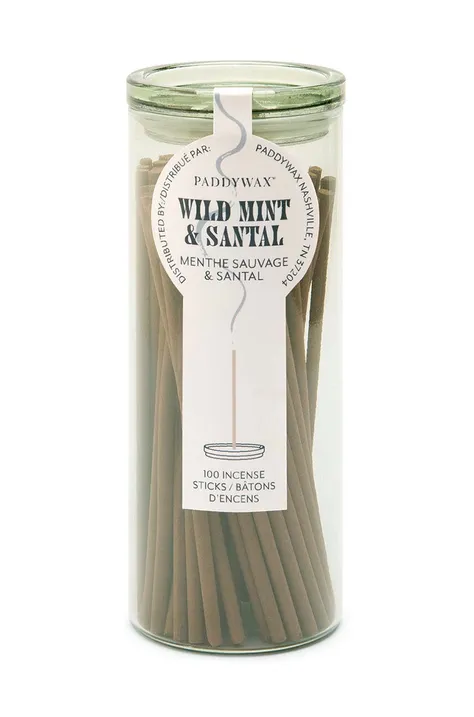Set mirisnih štapića Paddywax Wild Mint & Santal 100-pack