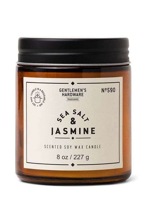 Gentelmen's Hardware świeca zapachowa sojowa Sea Salt & Jasmine 227 g