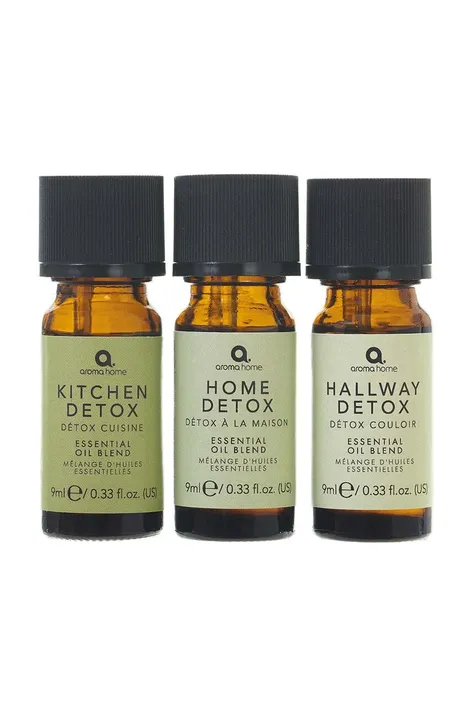 Aroma Home set di oli essenziali Home Detox Essential Oil Blends pacco da 3