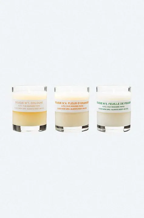 A.P.C. set de lumânări parfumate Coffret Un Quatre 3-pack YBZAA.M84002-CENTON