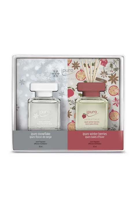 Sada aroma difuzéru Ipuro Snow Flakes / Winter Berries 2 x 50 ml 2-pack