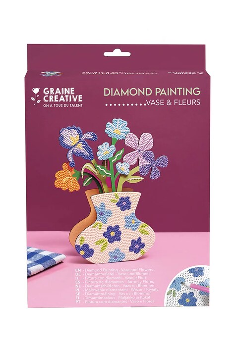 Graine Creative zestaw diy zestaw do dekoracji wazonu Diamond Painting 19,5 x 5 x 24,5 cm kolor multicolor