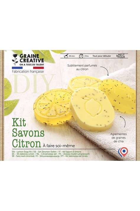 Graine Creative zestaw diy mydełka Kit Savons Citrons kolor multicolor