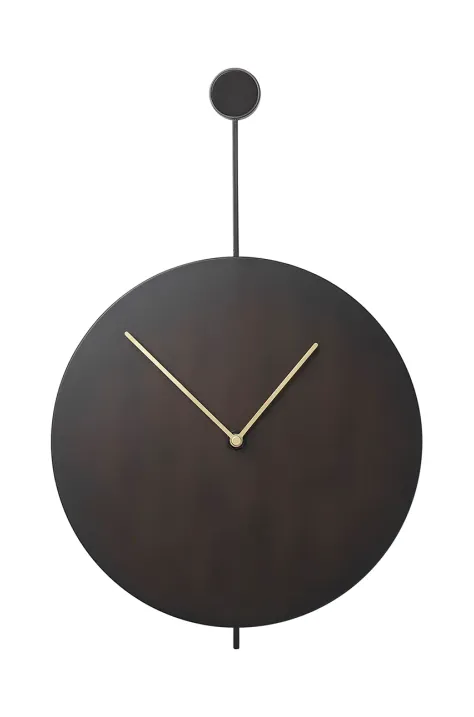 ferm LIVING orologio da parete Trace colore nero