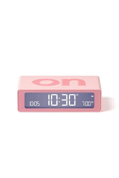 Lexon ceas cu alarmă reversibil Flip Mini culoarea roz