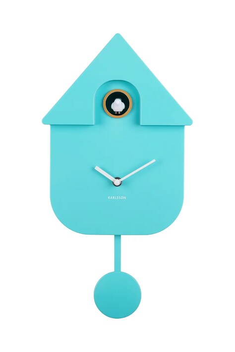 Настінний годинник Karlsson Modern Cuckoo колір бірюзовий