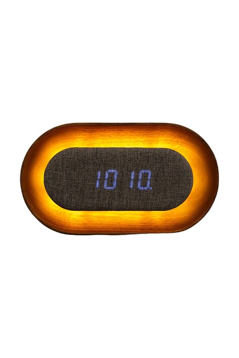 Gingko Design budzik led Lumos 15 cm kolor brązowy