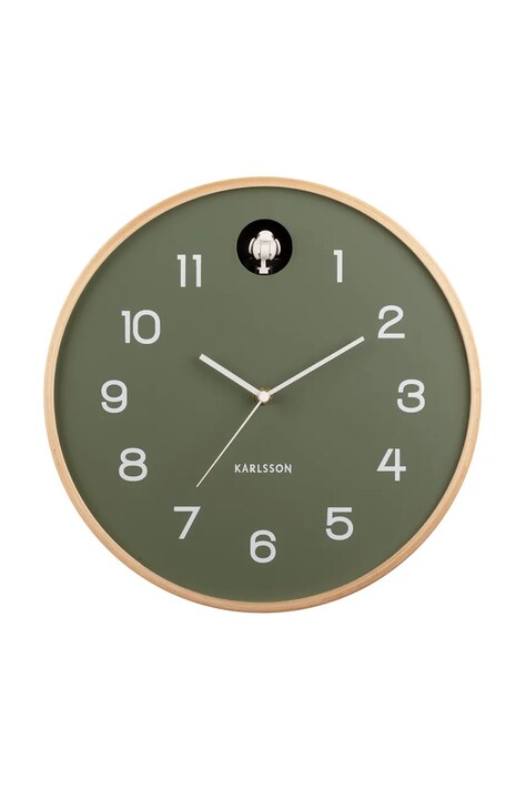 Karlsson ceas cu cuc Natural Cuckoo 31,5 cm culoarea verde