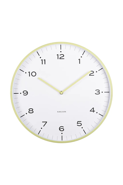 Nástěnné hodiny Karlsson Circus Rings 40 cm zelená barva